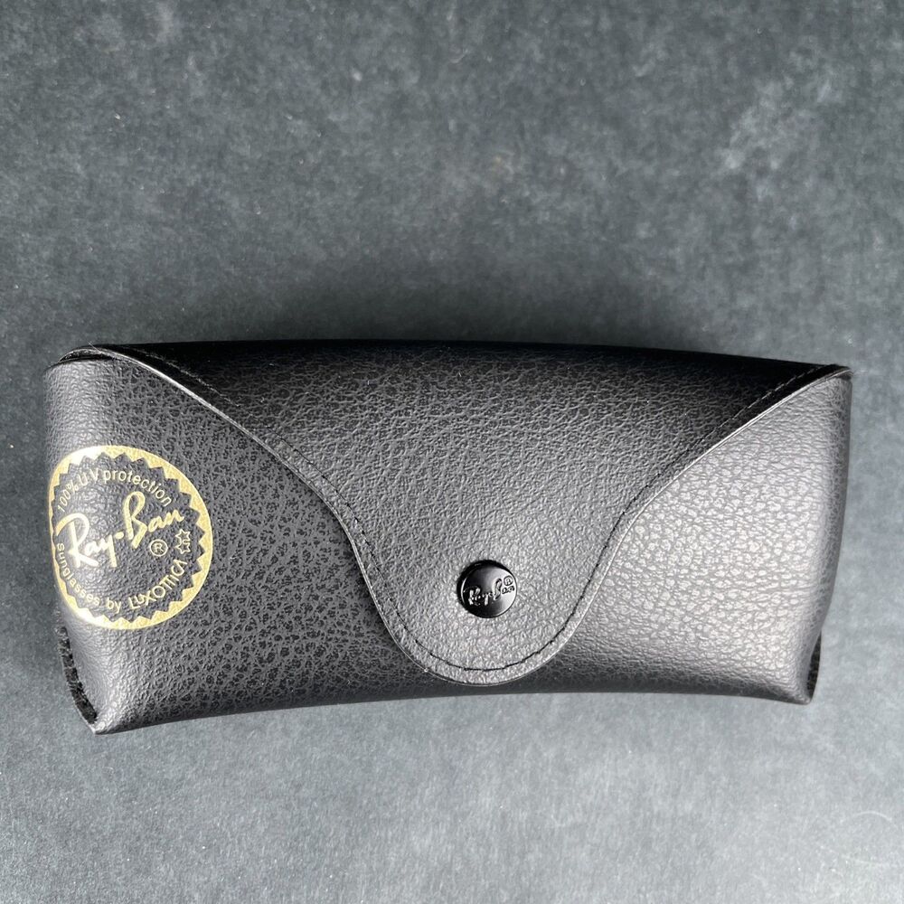 Authentic Ray-Ban Sunglasses Leather Case Black EUC